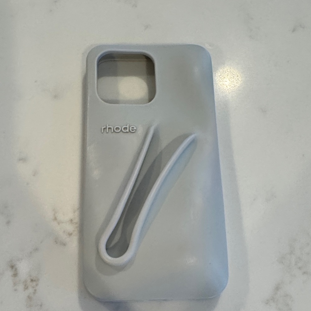 RHODE Light Gray Phone Case with Grip IPhone 15 Pro Max